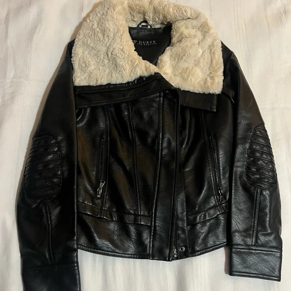 🖤 Guess Los Angeles Faux-Leather Moto
Jacket🖤 - Picture 3 of 8